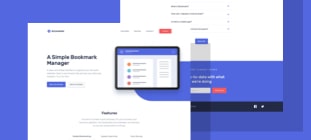 Bookmark landing page screens side by side