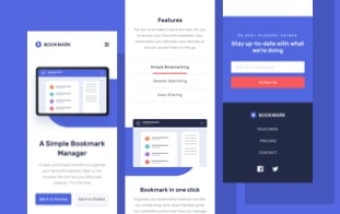 Bookmark landing page on mobile screens