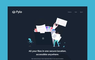 Fylo landing page at desktop size