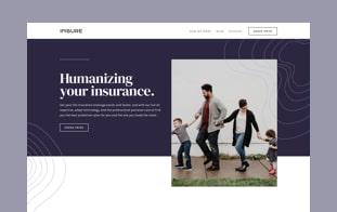 Insure landing page at desktop size
