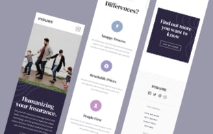 Insure landing page on mobile screens
