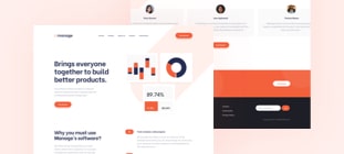 Manage landing page screens side by side