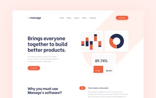 Manage landing page at desktop size
