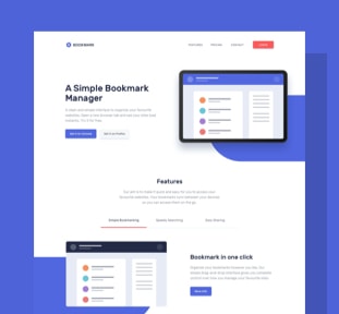 Bookmark landing page preview