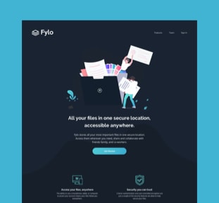Fylo landing page preview